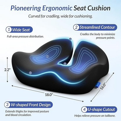 Drevyn™ Memory Foam Seat Cushion